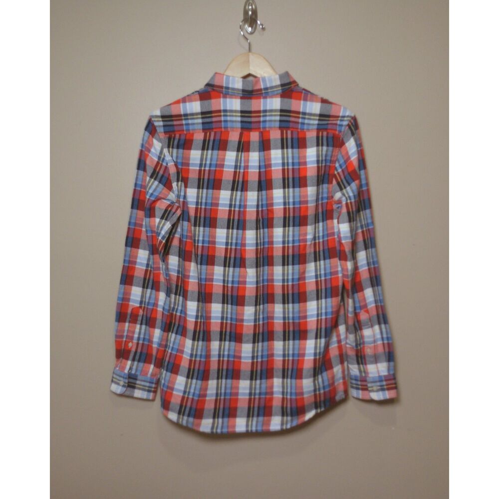 Vineyard Vines Soft Flannel Shirt XL Red Blue Plaid Button Down Whale Logo - Picture 3 of 8